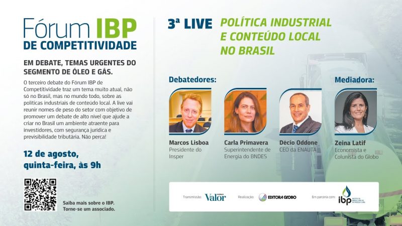 3ª Live – Política Industrial e Conteúdo Local no Brasil