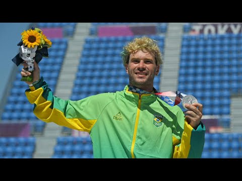 Brasil ganha terceira prata no skate | AFP