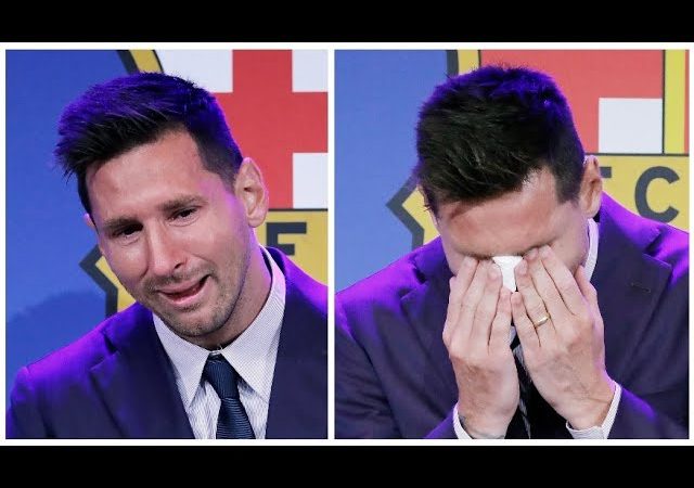 EMOCIONANTE! Messi CHORA MUITO na DESPEDIDA ao Barcelona!