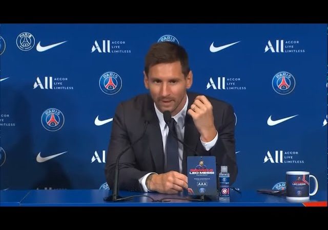 “O Neymar FEZ MUITO para que eu escolhesse o PSG!”, diz Messi em apresentação