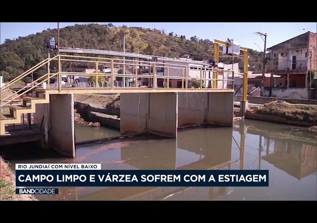 Rio Jundiaí com nível baixo: Campo Limpo e Várzea Paulista sofrem com a estiagem