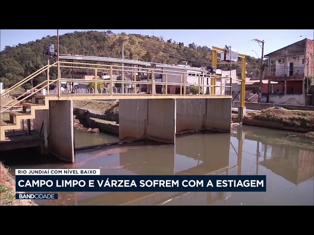 Rio Jundiaí com nível baixo: Campo Limpo e Várzea Paulista sofrem com a estiagem