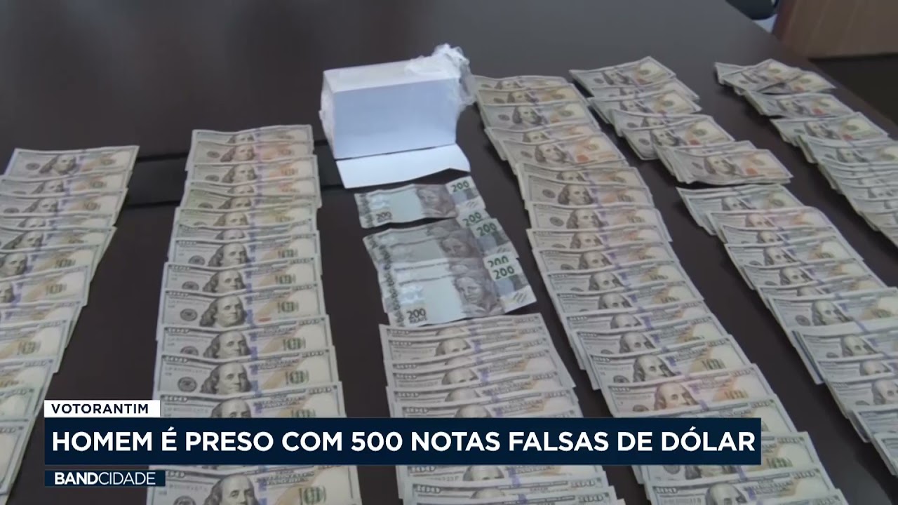 Votorantim: homem é preso com 500 notas falsas de dólar