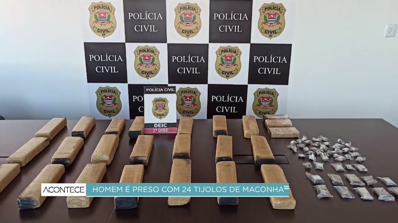 Sorocaba: homem é preso com 24 tijolos de maconha