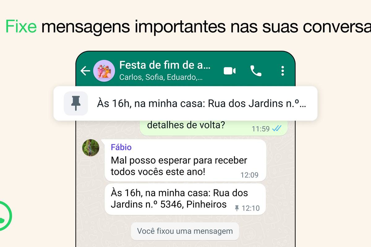 WhatsApp agora permite fixar mensagem; veja como fazer – 12/12/2023 – Tec