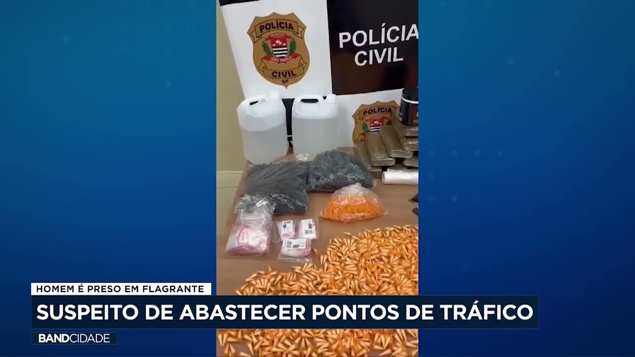 Homem é preso em flagrante por abastecer pontos do tráfico de drogas em Piracicaba