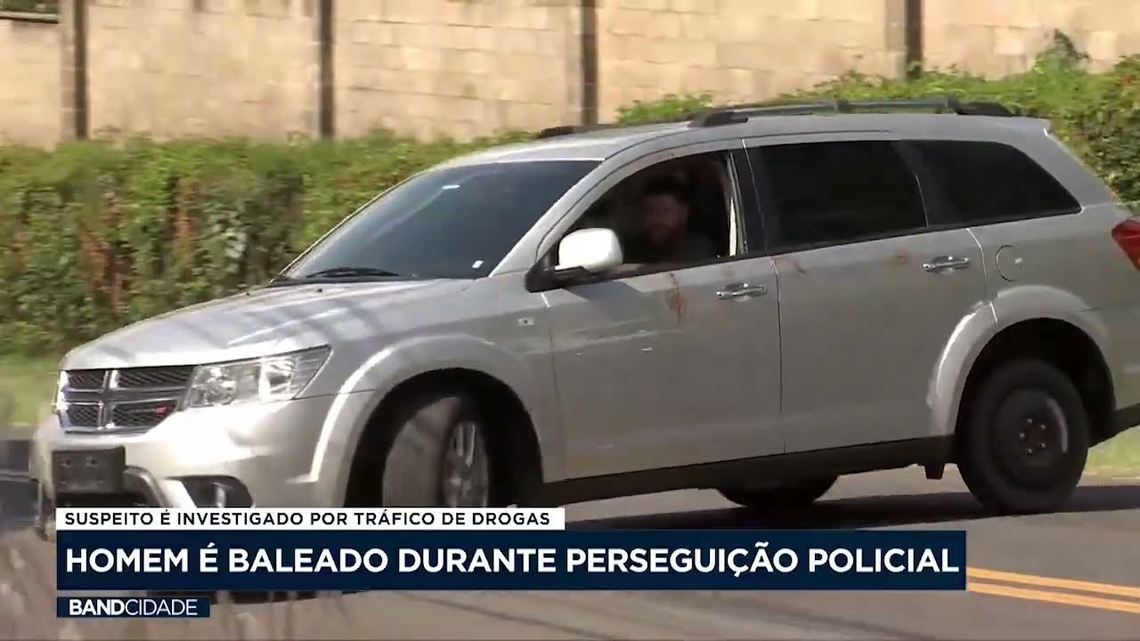 Homem suspeito de participação no tráfico de drogas é baleado durante perseguição policial