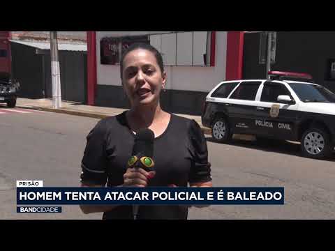Homem tanta atacar policial e é baleado