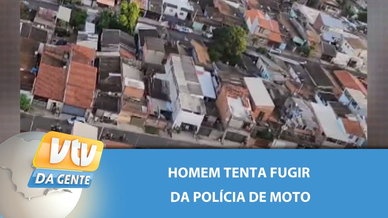 Homem tenta fugir da polícia de moto | VTV da Gente