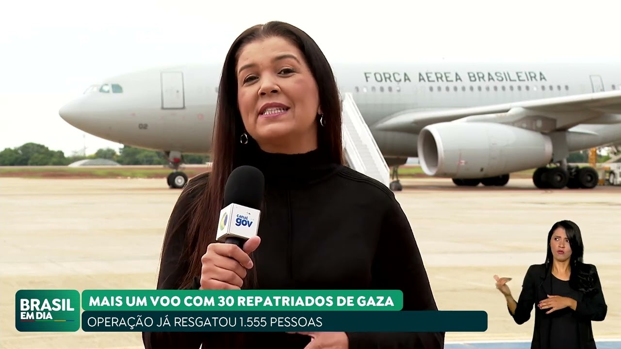 MAIS UM VÔO COM 30 REPATRIADOS DE GAZA CHEGA AO BRASIL