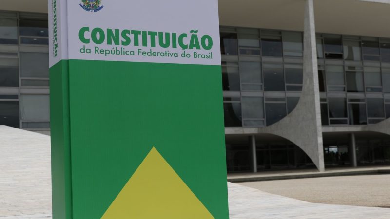 Sedes dos três poderes exibem representação da Constituição Federal