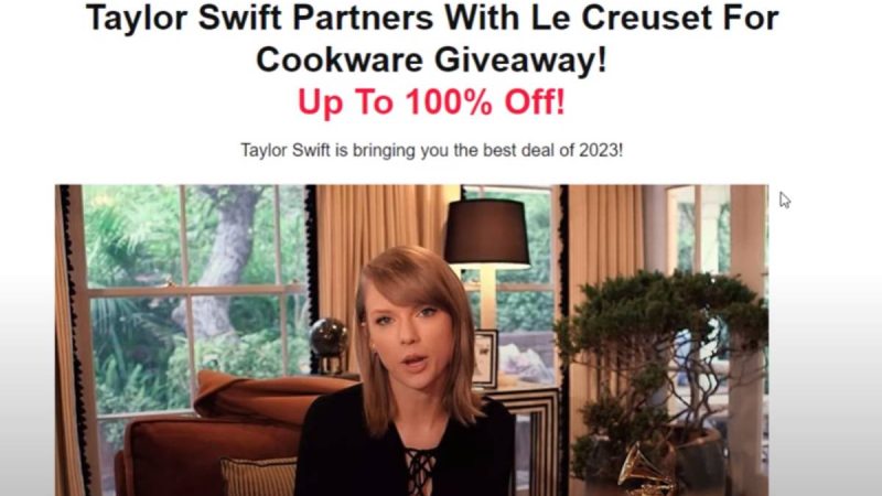 Taylor Swift: golpistas divulgam vídeo falso de promoção – 09/01/2024 – Tec