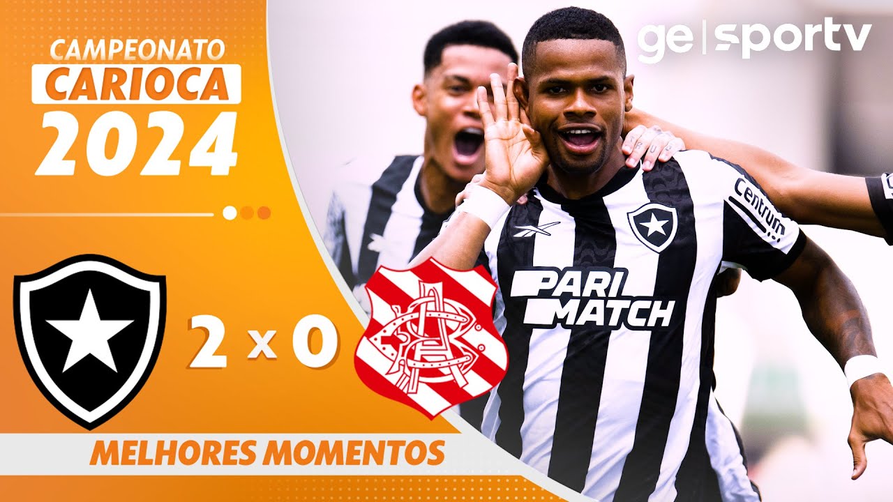 BOTAFOGO 2 X 0 BANGU | MELHORES MOMENTOS | CAMPEONATO CARIOCA 2024 | ge.globo