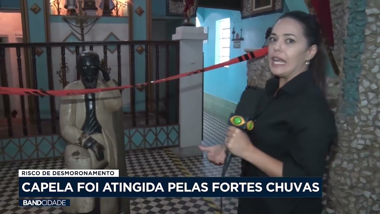 Capela atingida pelas chuvas em Sorocaba corre risco de desmoronar