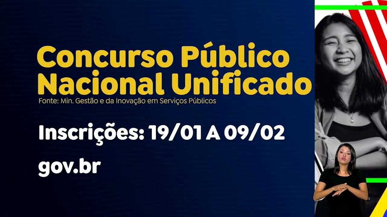 CONCURSO NACIONAL UNIFICADO ABRE INSCRIÇÕES NA SEXTA-FEIRA