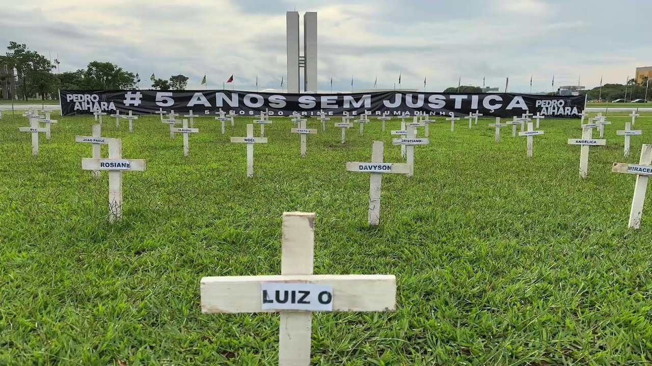 Homenagem aos mortos nos cinco anos da tragédia ambiental de Brumadinho | AFP