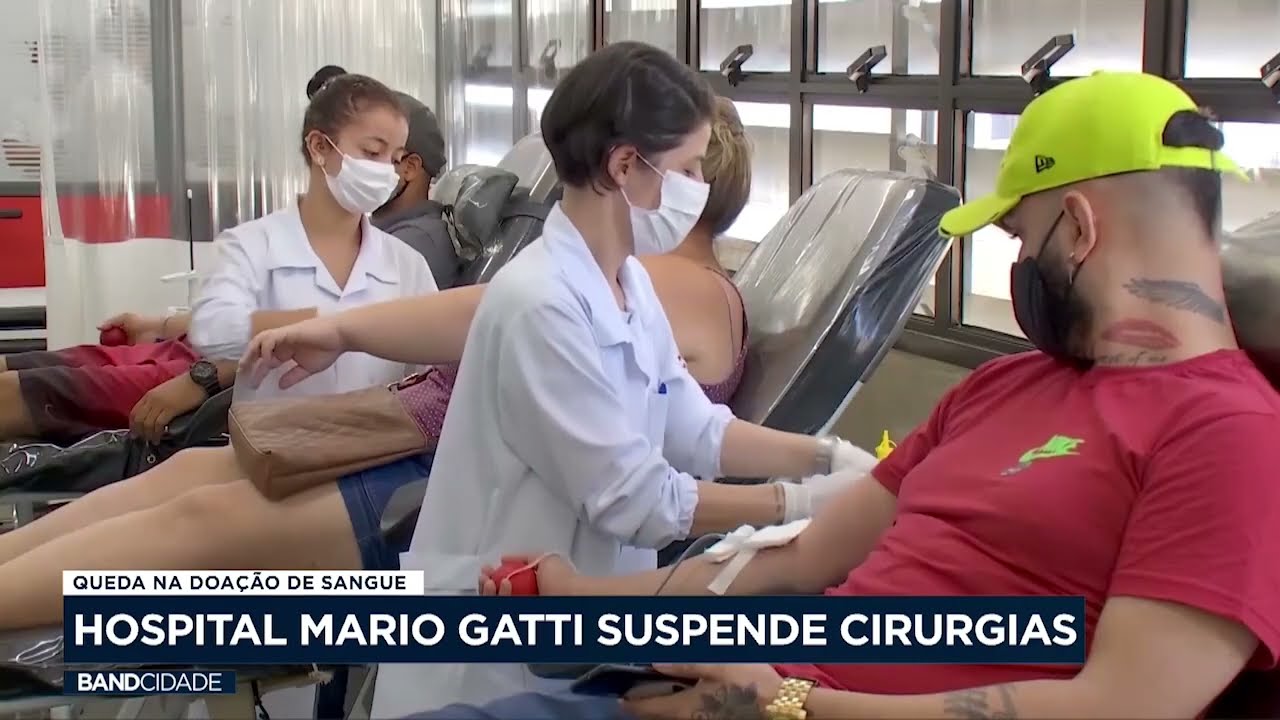 Hospital Mário Gatti suspende cirurgias após queda na doação de sangue