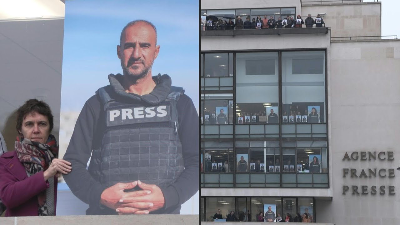 Jornalistas da AFP apoiam simbolicamente seus colegas em Gaza | AFP