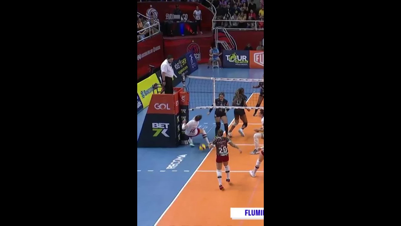 MATRIX OU QUEIMADA? É VÔLEI | OSASCO X FLUMINENSE | COPA BR DE VÔLEI | #shorts | sportv