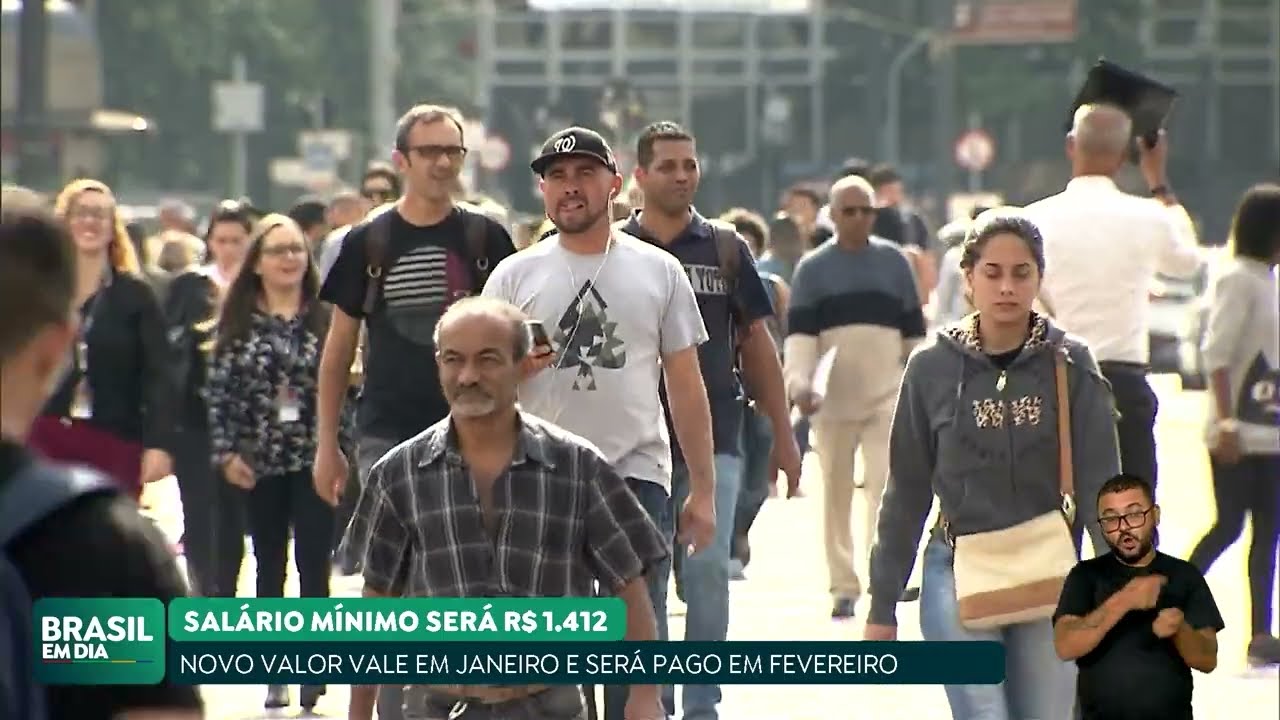 NOVO MÍNIMO DE R$ 1.412 PASSA A VALER NO PAÍS