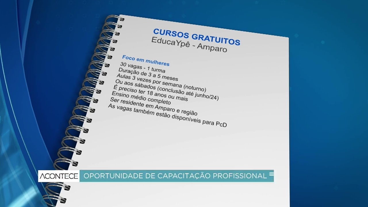 Programa EducaYpê abre vagas para curso gratuito de capacitação em Amparo