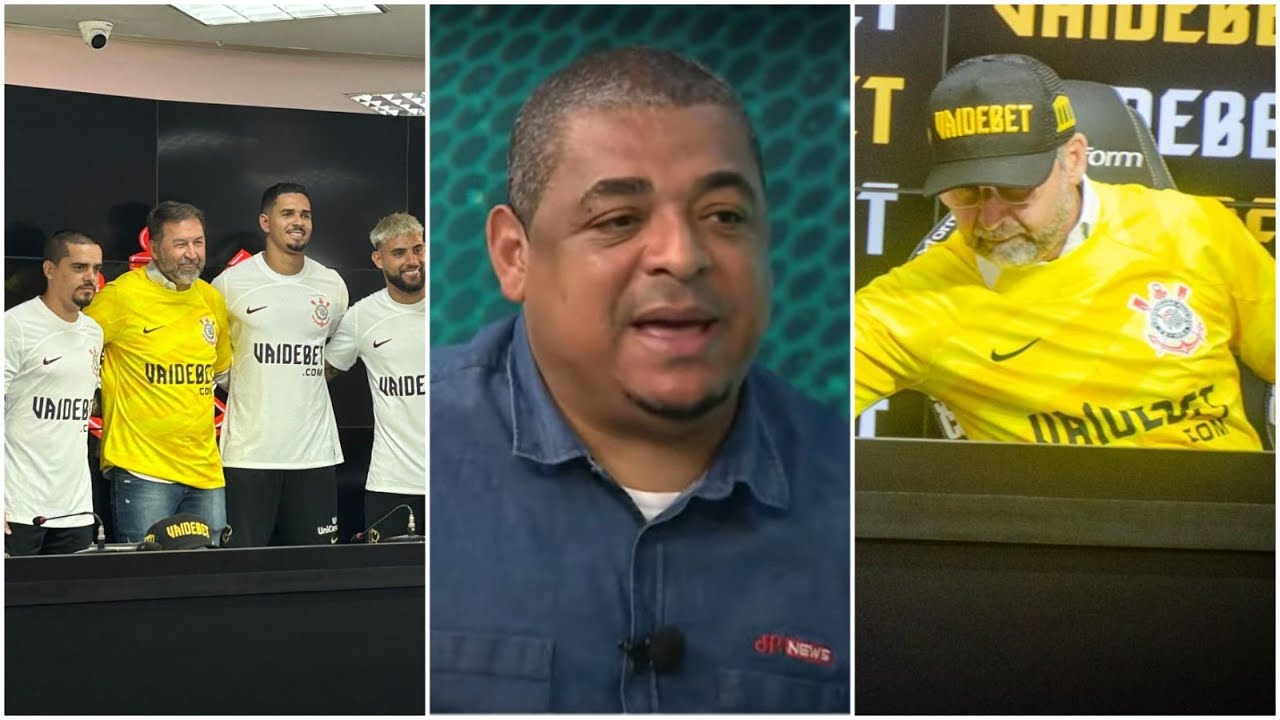 “Tem que dar OS PARABÉNS! Esse contrato vai…” Vampeta EXALTA novo patrocínio master do Corinthians!