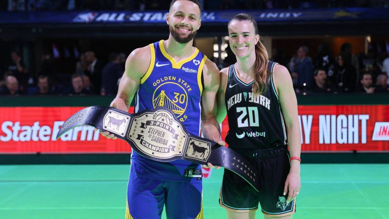Curry supera Sabrina Ionescu em histórica competição de arremessos de três pontos – 18/02/2024 – Esporte