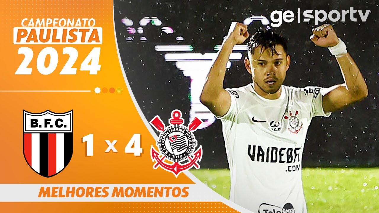 BOTAFOGO-SP 1 X 4 CORINTHIANS | MELHORES MOMENTOS | CAMPEONATO PAULISTA | ge.globo