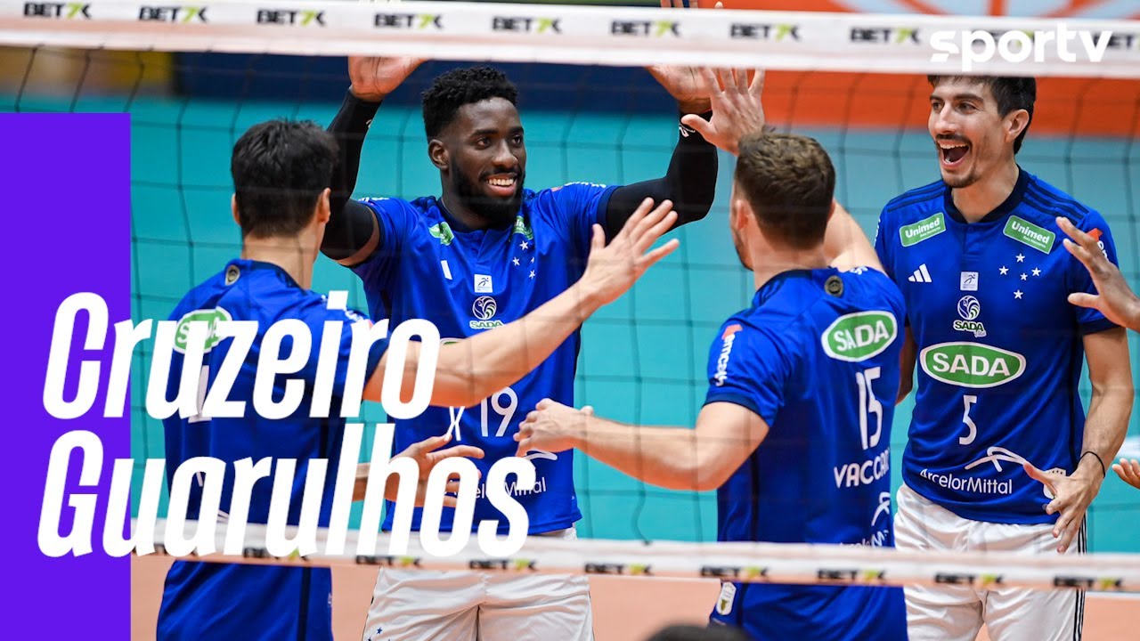 CRUZEIRO 3 X 0 GUARULHOS | MELHORES MOMENTOS | SUPERLIGA MASCULINA DE VÔLEI | sportv