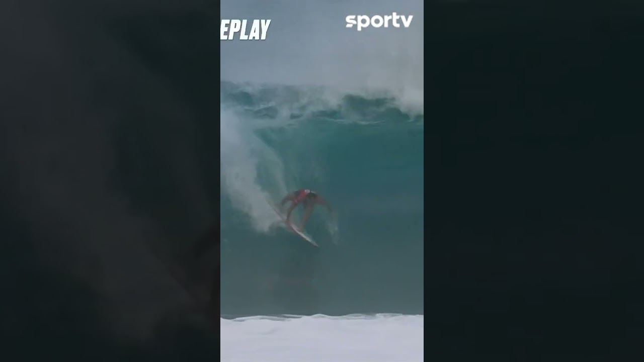 EM TUBO INCRÍVEL BARRON MAMIYA LEVA UM 10 UNÂNIME NA FINAL | SURFE ETAPA PIPELINE | #shorts | sportv