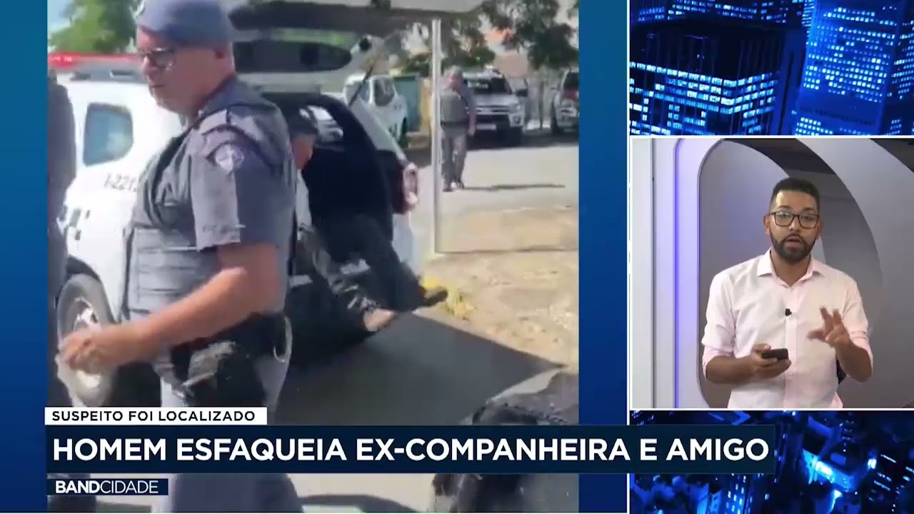 Homem é preso após esfaquear ex-companheira e amigo