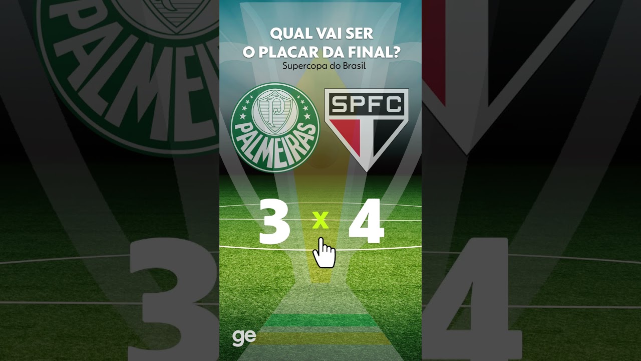 QUEM LEVA A SUPERCOPA? | PALMEIRAS X SÃO PAULO | #shorts | ge.globo