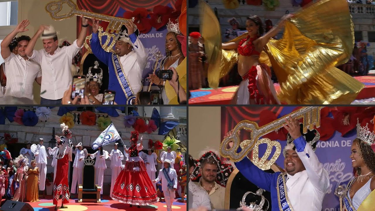 Rei Momo recebe as chaves da cidade e carnaval | AFP