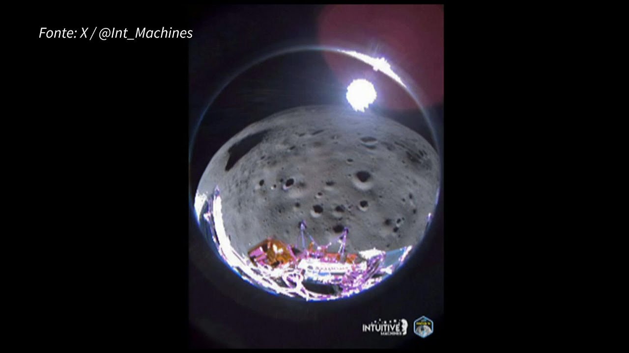 Sonda americana Odysseus envia primeiras imagens da Lua | AFP