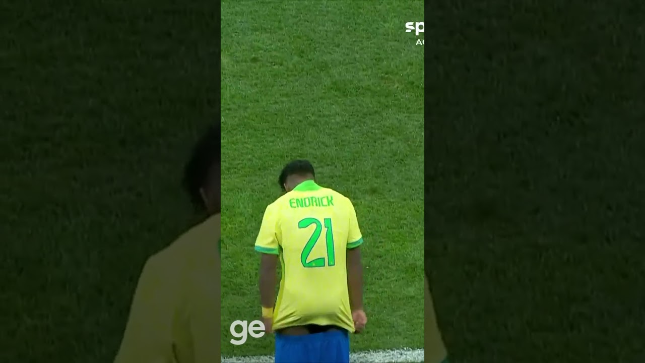 🫣 VAI COM CALMA, ENDRICK | ESPANHA X BRASIL | #shorts | sportv