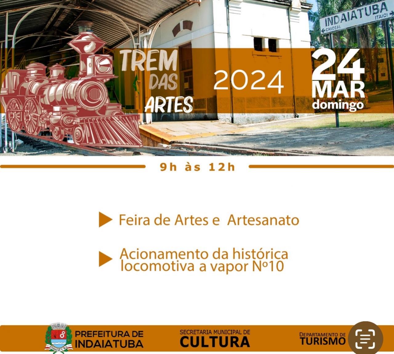 Cultura realiza mais uma edio do Trem das Artes no prximo domingo (24)