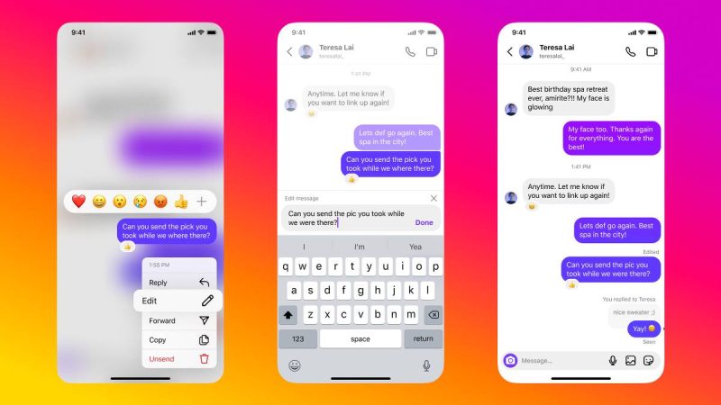 Instagram: saiba editar mensagem e desligar visualização – 04/03/2024 – Tec