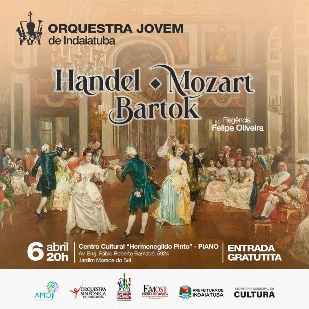 Orquestra Jovem de Indaiatuba apresenta concerto Handel, Mozart e Bartok no dia 6 de abril