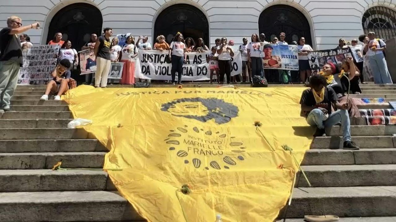 Ato no Rio de Janeiro lembra os seis anos do assassinato de Marielle Franco | AFP