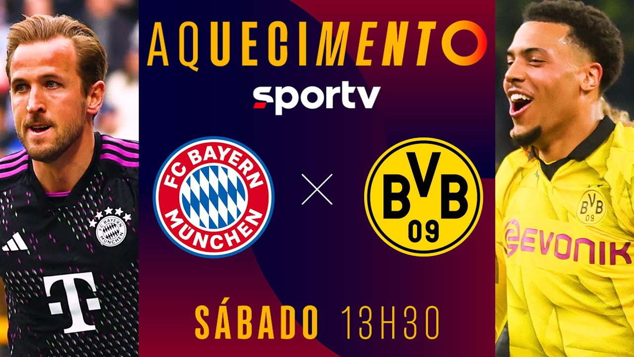 BAYERN DE MUNIQUE X BORUSSIA DORTMUND | AQUECIMENTO AO VIVO | CAMPEONATO ALEMÃO | #live | sportv