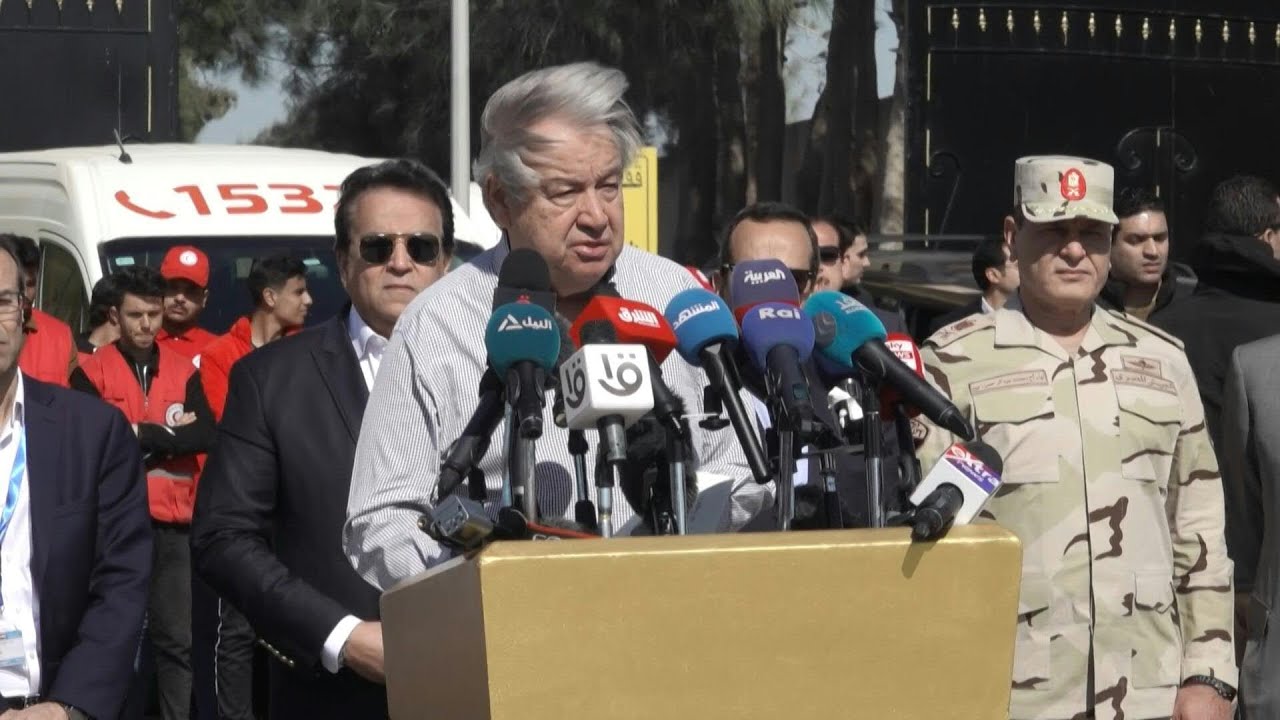 Chefe da ONU visita fronteira de Gaza e pede fim do ‘pesadelo’ | AFP