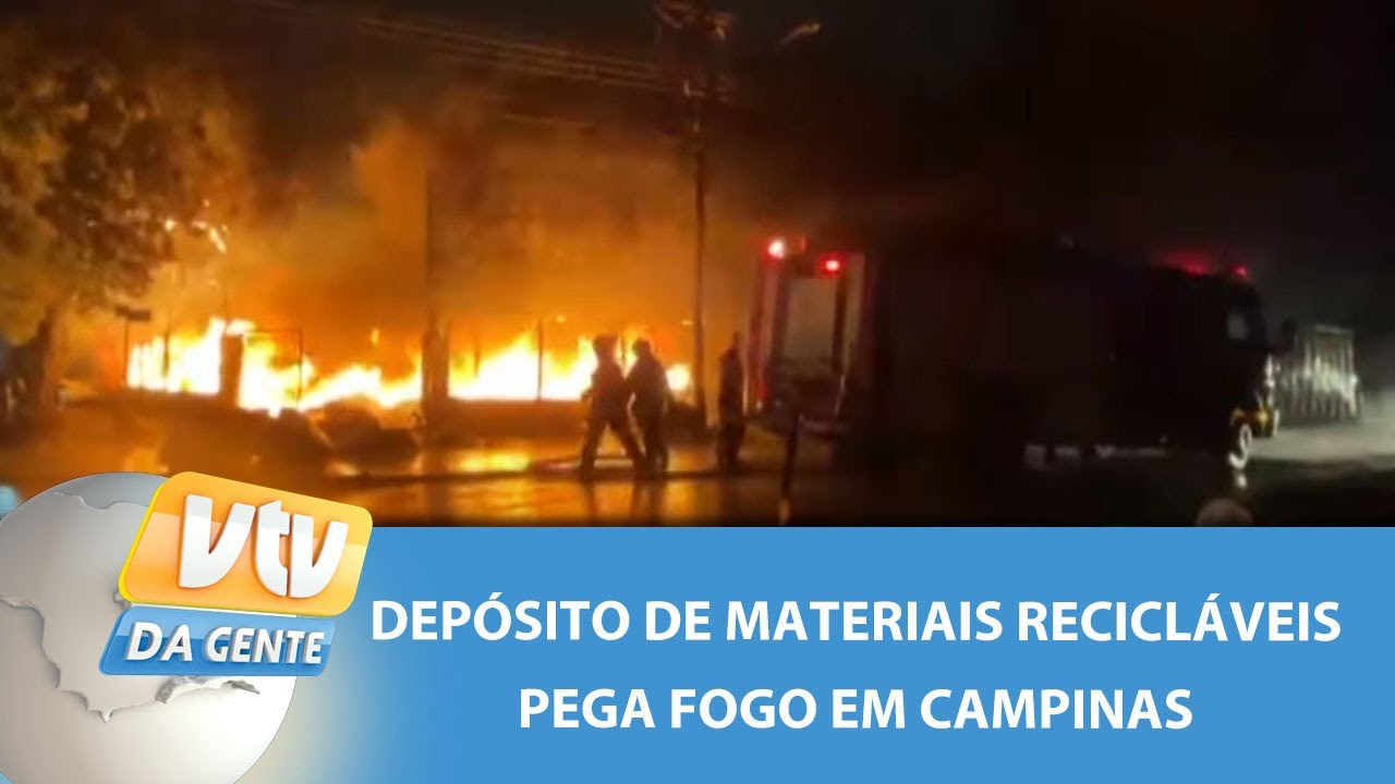 Depósito de materiais recicláveis pega fogo em Campinas | VTV da Gente