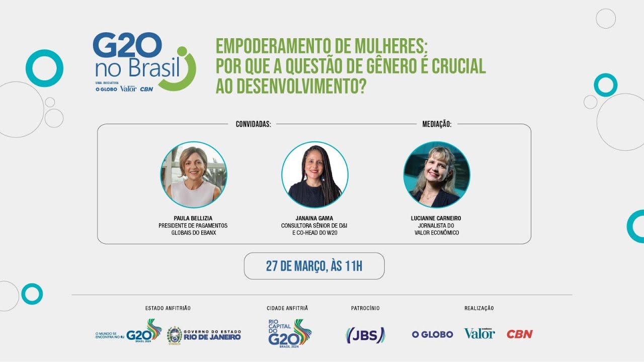 Empoderamento de Mulheres: por que a questão de gênero é crucial ao desenvolvimento | G20 NO BRASIL