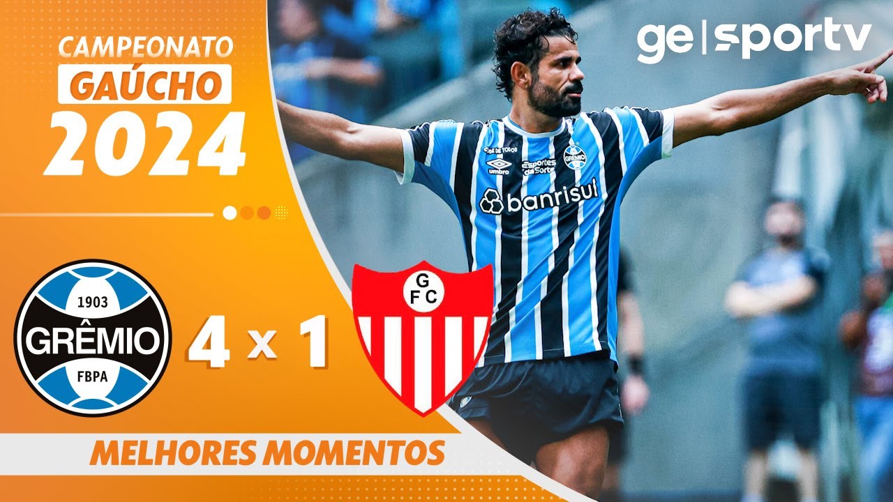 GRÊMIO 4 X 1 GUARANY DE BAGÉ  | MELHORES MOMENTOS | CAMPEONATO GAÚCHO | ge.globo
