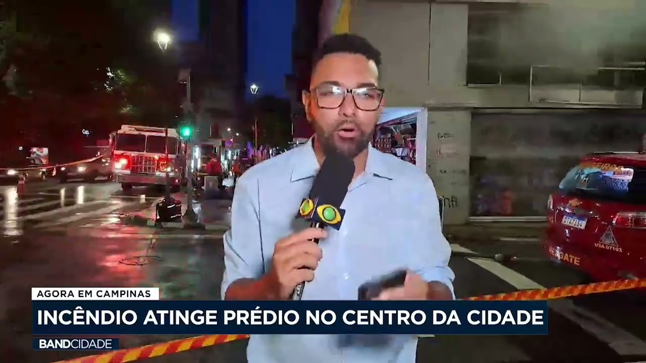 Incêndio atinge prédio no Centro de Campinas