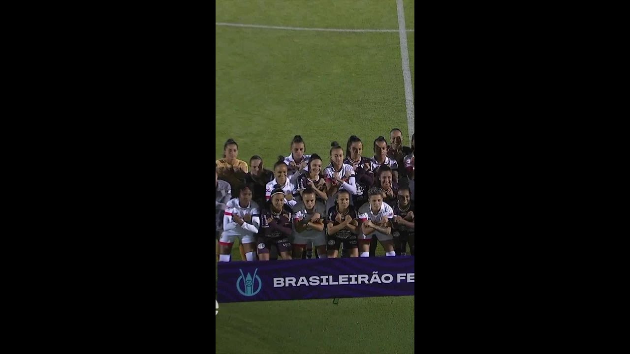 JOGADORAS DE SÃO PAULO X FERRÓVIÁRIA PROTESTAM CONTRA O ASSÉDIO | #shorts | ge.globo