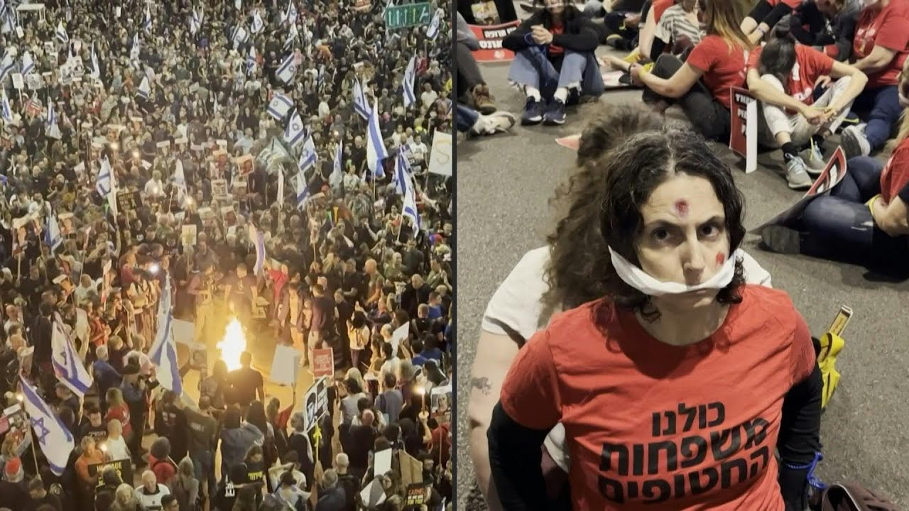 Manifestações pedem libertação de reféns israelenses e paz em Gaza | AFP