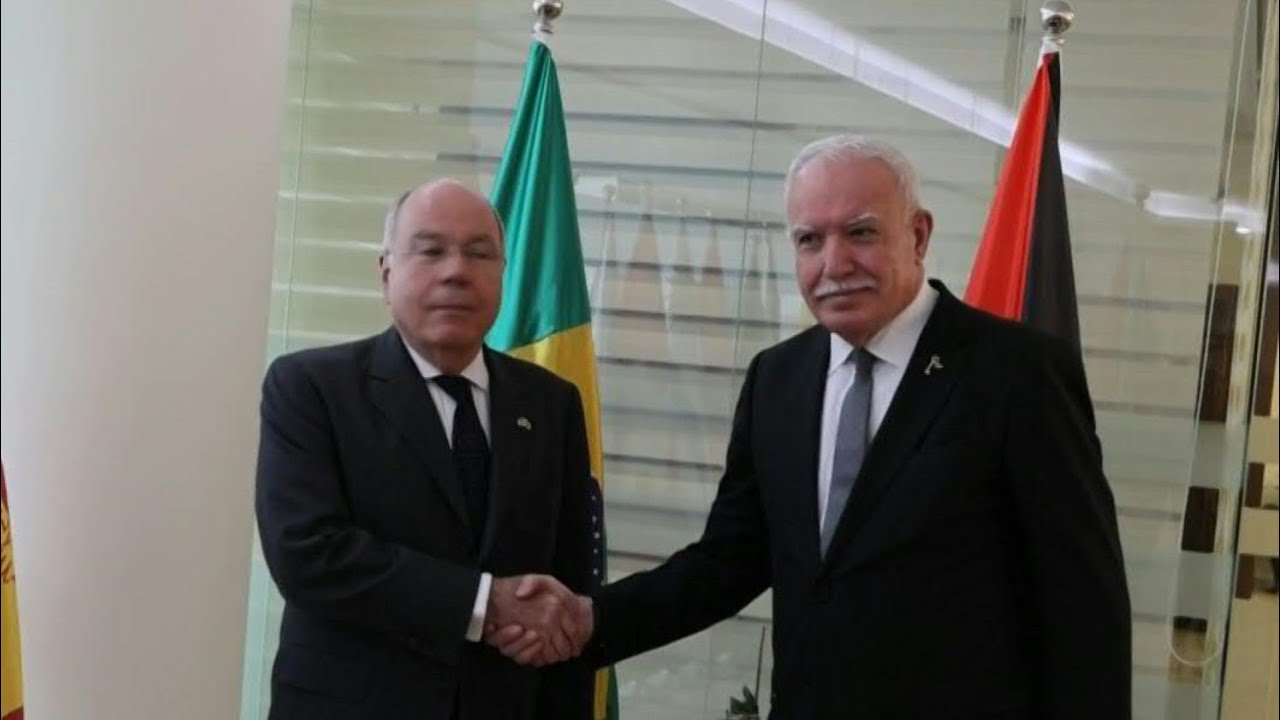 Mauro Vieira se encontra com ministro palestino das Relações Exteriores na Cisjordânia | AFP