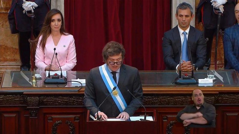 Milei discursa na abertura do Congresso argentino | AFP