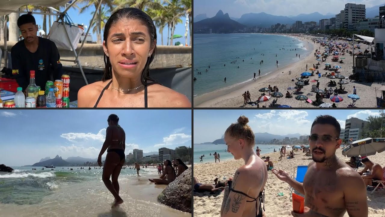 Primeiro dia de outono tem praia lotada e calor no Rio | AFP